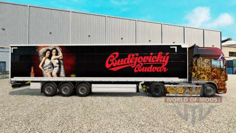Haut Budweiser auf einem Vorhang semi-trailer für Euro Truck Simulator 2