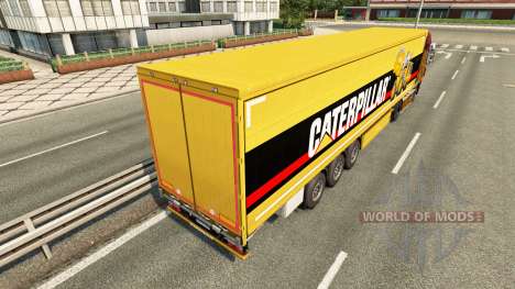 Haut Caterpillar v2 auf einen Vorhang semi-trail für Euro Truck Simulator 2