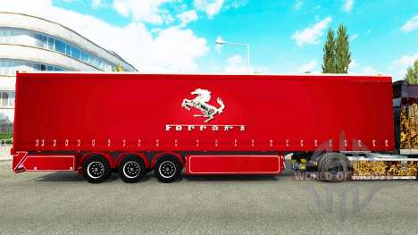 Rideau semi-remorque Ferrari pour Euro Truck Simulator 2
