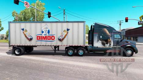 Haut Bimbo auf den all-Metall-Anhänger für American Truck Simulator