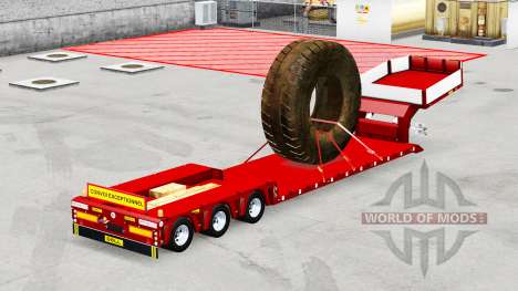 Bas de balayage avec la charge de pneus de grand pour American Truck Simulator