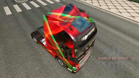Rouge Effet peau pour Volvo camion pour Euro Truck Simulator 2
