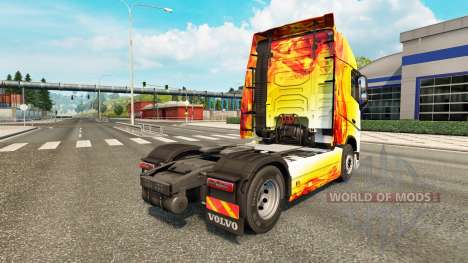 Flame skin für Volvo-LKW für Euro Truck Simulator 2