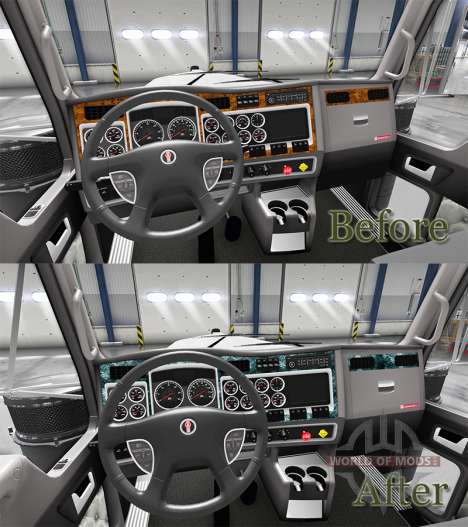 Innenausstattung Holz für Kenworth W900 für American Truck Simulator