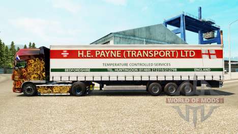 Haut H. E. Payne Transport auf semi-trailer Vorh für Euro Truck Simulator 2