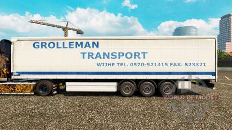 Haut Grolleman Transport auf semi-trailer Vorhan für Euro Truck Simulator 2
