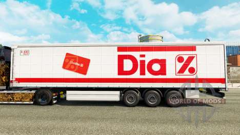 Haut Dia auf einen Vorhang semi-trailer für Euro Truck Simulator 2