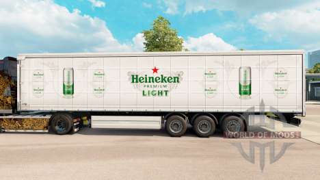 La peau Heineken rideau de Lumière semi-remorque pour Euro Truck Simulator 2