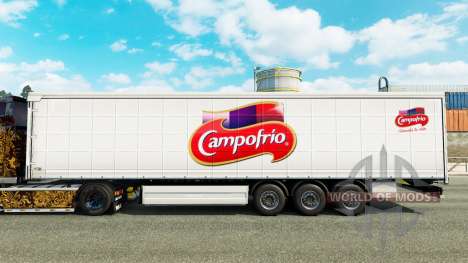 La peau Campofrio sur un rideau semi-remorque pour Euro Truck Simulator 2