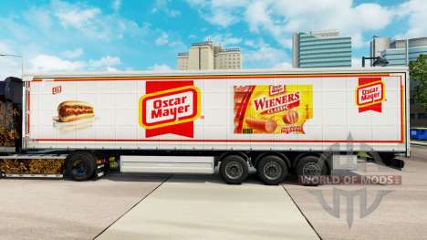 La peau Oscar Mayer rideau semi-remorque pour Euro Truck Simulator 2