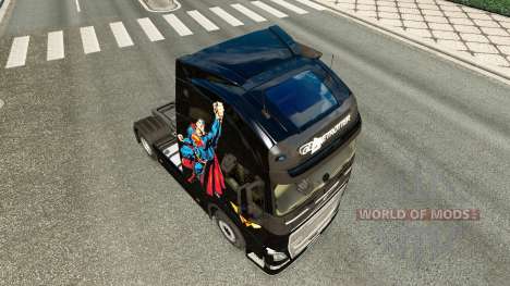 Superman de la peau pour Volvo camion pour Euro Truck Simulator 2