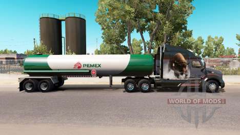 La peau v3 Pemex gaz semi-réservoir pour American Truck Simulator