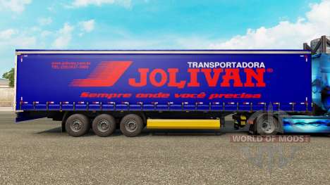 Haut Jolivan Transportes auf einem Vorhang semi- für Euro Truck Simulator 2