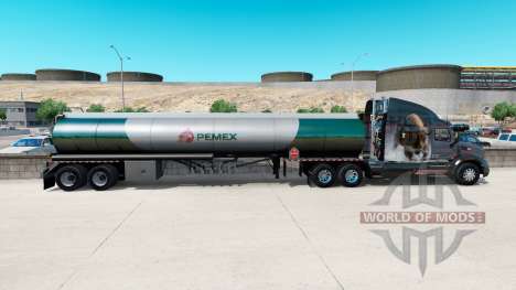 La peau v2 Pemex carburant semi-réservoir pour American Truck Simulator