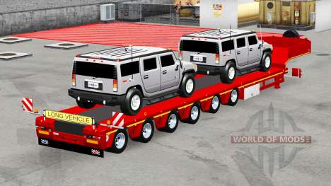 Low sweep mit Autos Hummer für American Truck Simulator