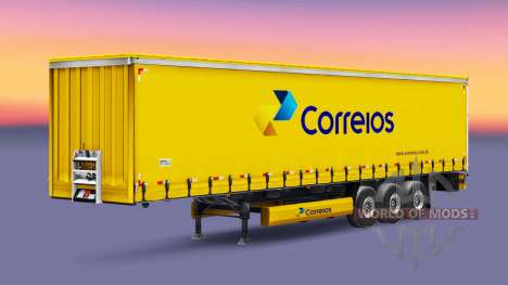 Correios Haut für Vorhangfassaden semi-trailer für Euro Truck Simulator 2