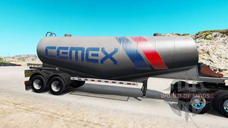 La peau Cemex à semi-citerne de ciment pour American Truck Simulator