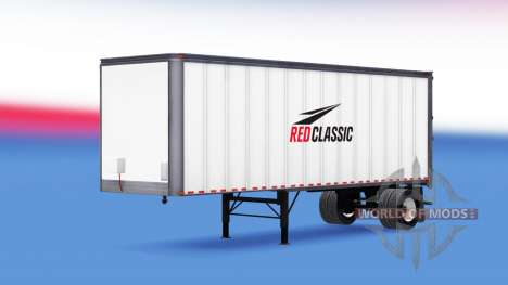 Peau Rouge Classique, sur remorque pour American Truck Simulator