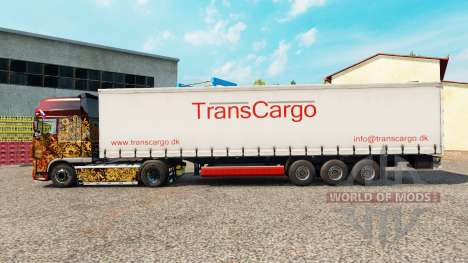 TransCargo de la peau pour rideau semi-remorque pour Euro Truck Simulator 2