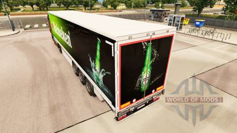 Haut Heineken für Vorhangfassaden semi-trailer für Euro Truck Simulator 2