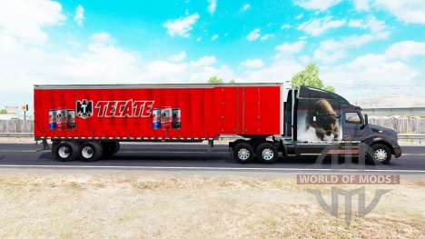 Haut Tecate auf einen Vorhang semi-trailer für American Truck Simulator