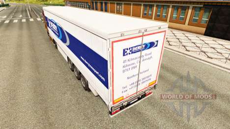 Haut Derry auf einen Vorhang semi-trailer für Euro Truck Simulator 2
