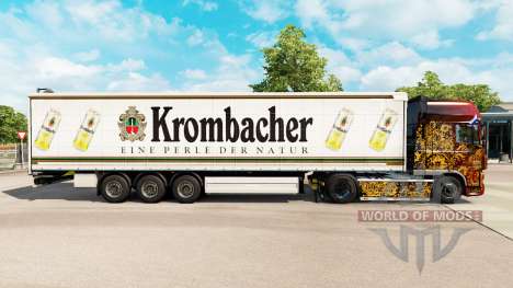 Haut Krombacher auf einen Vorhang semi-trailer für Euro Truck Simulator 2