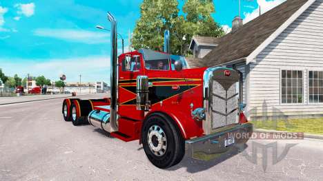 Le Rouge et le Noir de la peau pour le camion Pe pour American Truck Simulator