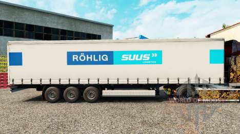 La peau ROHLIG SUUS la Logistique sur un rideau  pour Euro Truck Simulator 2