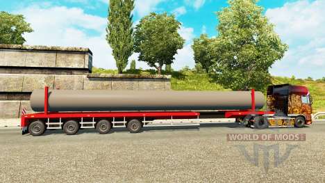 Semi-remorque avec une charge de conduites d'eau pour Euro Truck Simulator 2