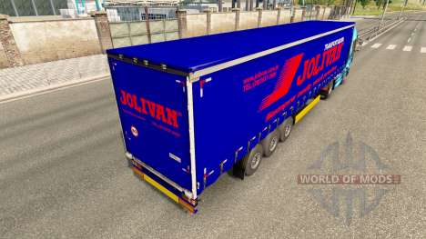 La peau Jolivan Transportes sur un rideau semi-r pour Euro Truck Simulator 2