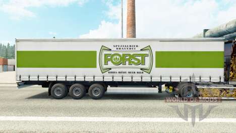 La peau Forst sur un rideau semi-remorque pour Euro Truck Simulator 2