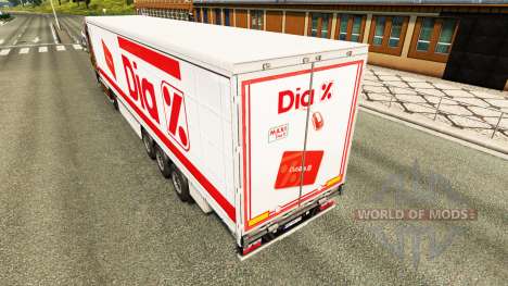 Haut Dia auf einen Vorhang semi-trailer für Euro Truck Simulator 2