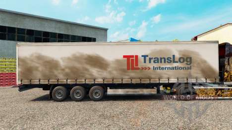 Haut Trans Log auf einem Vorhang semi-trailer für Euro Truck Simulator 2