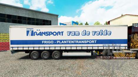 Haut Transport VdV auf einen Vorhang semi-traile für Euro Truck Simulator 2