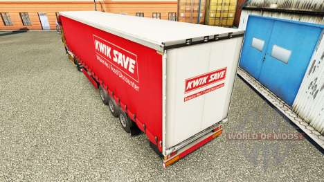 Haut Kwik Sparen Vorhang semi-trailer für Euro Truck Simulator 2