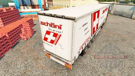 Haut Schoni auf einen Vorhang semi-trailer für Euro Truck Simulator 2