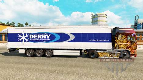 La peau Derry sur un rideau semi-remorque pour Euro Truck Simulator 2