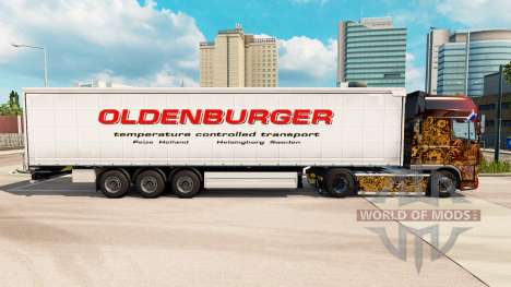 La peau Oldenburger rideau semi-remorque pour Euro Truck Simulator 2