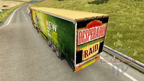 Haut Desperados auf einen Vorhang semi-trailer für Euro Truck Simulator 2