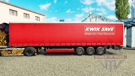 La peau Kwik Enregistrer sur rideau semi-remorqu pour Euro Truck Simulator 2