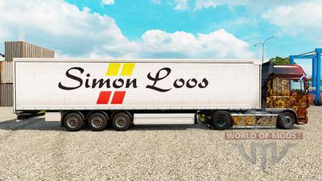 Simon Loos peau rideau semi-remorque pour Euro Truck Simulator 2