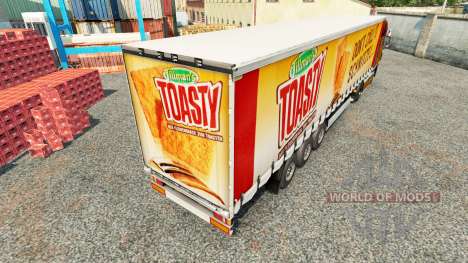 Haut Tillmans Toasty auf einen Vorhang semi-trai für Euro Truck Simulator 2