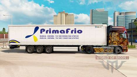 La peau Primafrio rideau semi-remorque pour Euro Truck Simulator 2