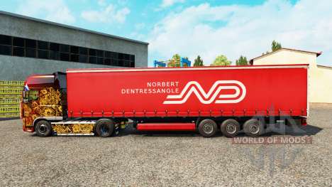 Norbert Dentressangle peau pour rideau semi-remo pour Euro Truck Simulator 2