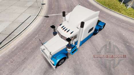 Haut Baby Blau und Weiß für den truck-Peterbilt  für American Truck Simulator