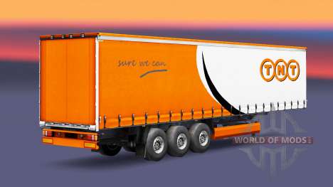La peau de la TNT sur un rideau semi-remorque pour Euro Truck Simulator 2