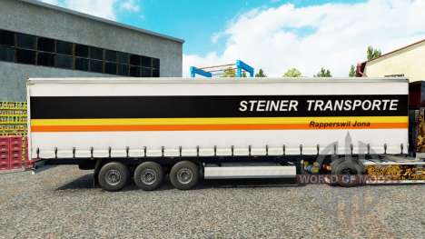 Steiner Transporte Haut auf dem Anhänger Vorhang für Euro Truck Simulator 2