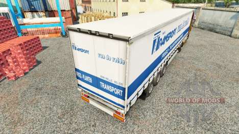 Haut Transport VdV auf einen Vorhang semi-traile für Euro Truck Simulator 2