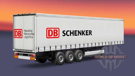 La peau DB Schenker Logistics sur un rideau semi pour Euro Truck Simulator 2